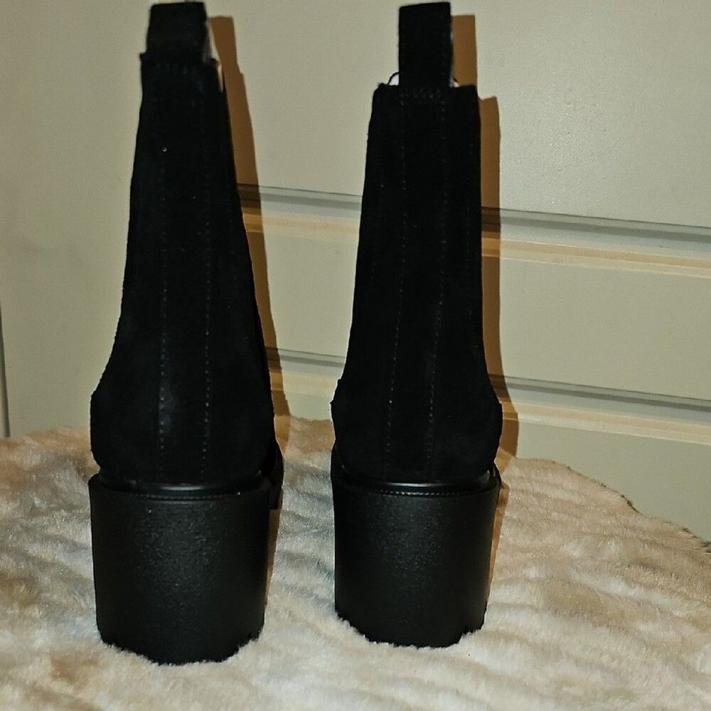 LISA VICKY- WOMEN'S Stylish Black Heeled Boots for Women Size 7.5 - Picture 4 of 11